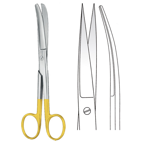 TC Scissors pointed/pointed Curved | TC Schere | Zainsa Inst