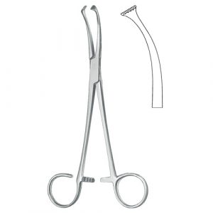 Tonsil Grasping Forceps Curved 18 cm | Zainsa Instruments