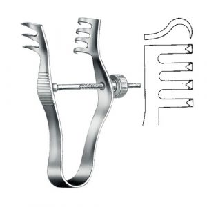 Wound Spreader 3 x 4 teeth Sharp 7.5 cm | Zainsa Instruments