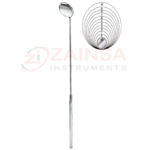 Handle Rhodium Laryngeal Mirror | Zainsa Instruments