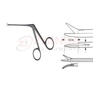 Left Curved Belluci Micro Ear Scissors | Zainsa Instruments