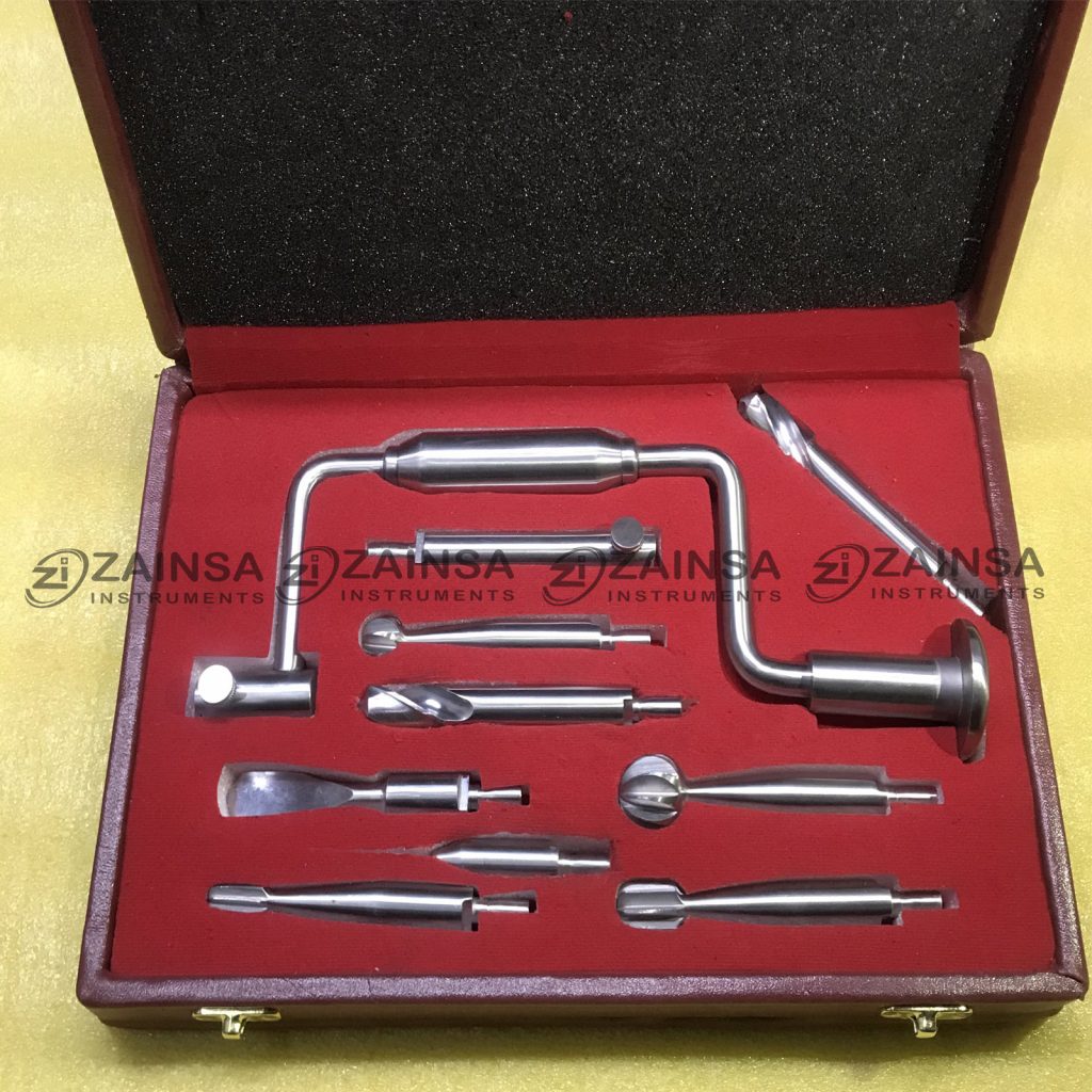 Hudson Brace Hand Drill Set Surgical Orthopedic Instruments Zainsa